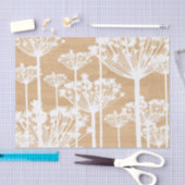 Rustic Wood textuur met White Dandelion Pattern Tissuepapier (Craft)
