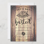 Rustic Wood Thanksgiving Kaart (Voorkant)