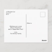 Rustic Wood Three Photo Holiday Briefkaart (Achterkant)