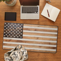 Rustic Wood Tone American Flag