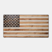 Rustic Wood Tone American Flag Bureaumat (Voorkant)