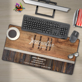 Rustic Wood Tone Business Logo Bureaumat