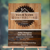 Rustic Wood Tone Contractor Logo Acryl Bord (Neutraal)