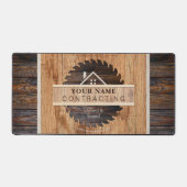 Rustic Wood Tone Contractor Logo Bureaumat (Voorkant)
