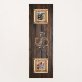 Rustic Wood Tone Foto en Monogram Yogamat (Voorkant)