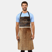 Rustic Wood Tone Monogram Brown en Tan Schort (Gedragen)