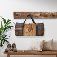 Rustic Wood Tone Monogram