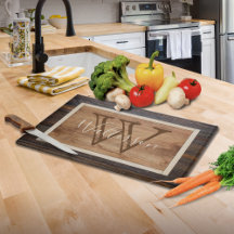 Rustic Wood Tone Monogram