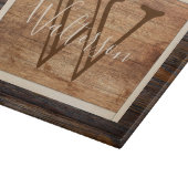 Rustic Wood Tone Monogram Snijplank (Hoek)
