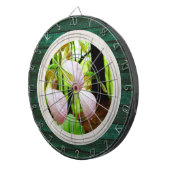 Rustic Wood Tone Pink Lady Slipper Wild Orchid Dartbord (Voorkant Rechts)