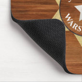 Rustic Wood tone Sheriff Badge Star, Browns Muismat (Hoek)
