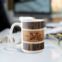 Rustic Wood Tone Stripe Brown