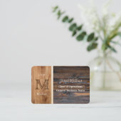 Rustic Wood Tone Visitekaartje (Staand voorkant)