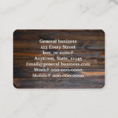 Rustic Wood Tone Visitekaartje (Achterkant)