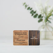 Rustic Wood Tone Visitekaartje (Staand voorkant)