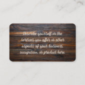 Rustic Wood Tone Visitekaartje (Achterkant)