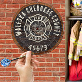 Rustic Wood tone vuurman embleem Dartbord