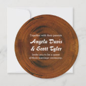 Rustic Wood Tree Stump Country Wedding Uitnodiging (Voorkant)