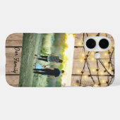 Rustic Wood Trendy Family Fotoverlichting Aangepas Case-Mate iPhone Case (Achterkant (horizontaal))