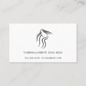 Rustic Wood Trim | Hair Stylist | Marmer Modern Klantenkaartje (Achterkant)