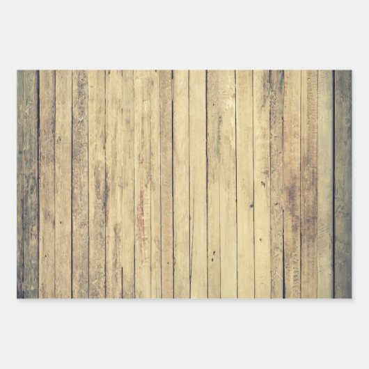 Rustic Wood Trio Inpakpapier Vel (Voorkant 3)