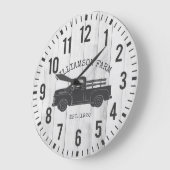 Rustic Wood Truck - Aangepaste naam Grote Klok (Hoek)