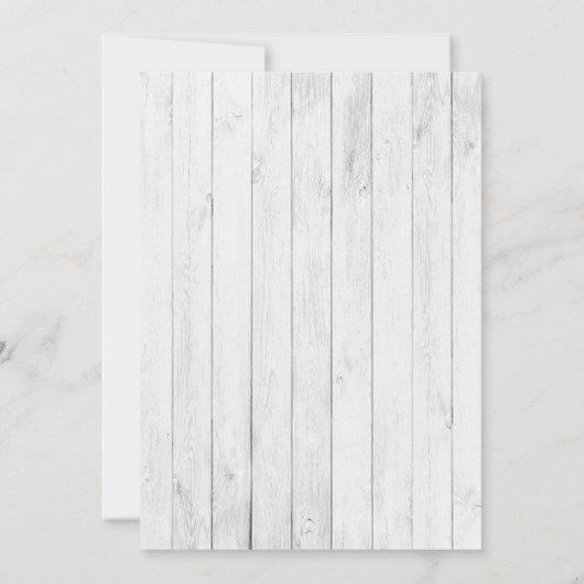 Rustic Wood  Truck Boho Wedding Invitation Kaart (Achterkant)