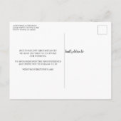 Rustic Wood Typography Huwelijk Uitstel Briefkaart (Achterkant)