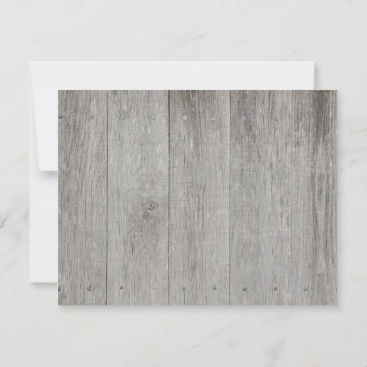 Rustic Wood Uitnodiging (Achterkant)