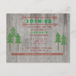 Rustic Wood Uitnodiging