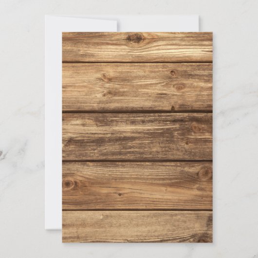 Rustic Wood Uitnodiging (Achterkant)
