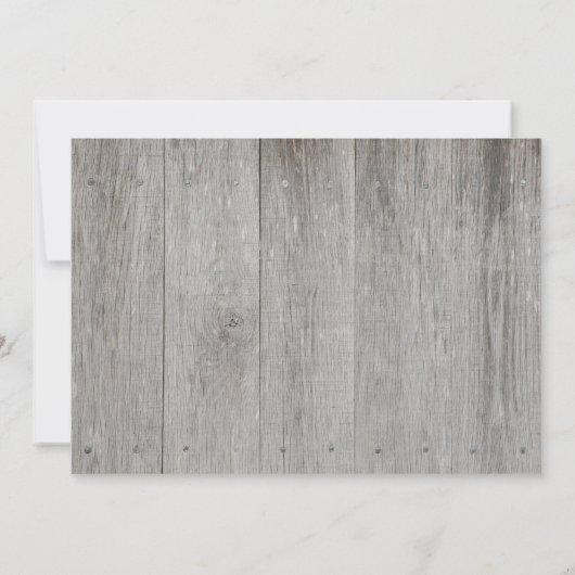 Rustic Wood Uitnodiging (Achterkant)