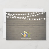 Rustic Wood Uitnodiging voor 50th Wedding Jubileum (Achterkant)