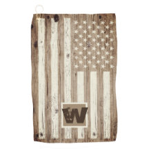 Rustic Wood USA Vlag Monogram