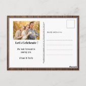 Rustic Wood Vaderdag Foto BBQ Uitnodiging (Achterkant)