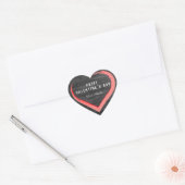Rustic Wood Valentijn Day Roze hart met naam Hart Sticker (Envelop)
