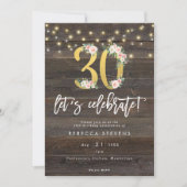 Rustic Wood viert zijn 30e verjaardag Kaart (Voorkant)