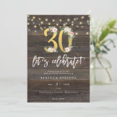 Rustic Wood viert zijn 30e verjaardag Kaart (Staand voorkant)