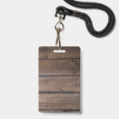 Rustic Wood VIP All Access Pass Concert Badge (Achterkant met lanyard)
