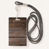 Rustic Wood VIP All Access Pass Concert Badge (Achterkant met draagriem)