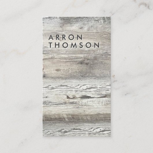 Rustic Wood Visitekaartje (Voorkant)