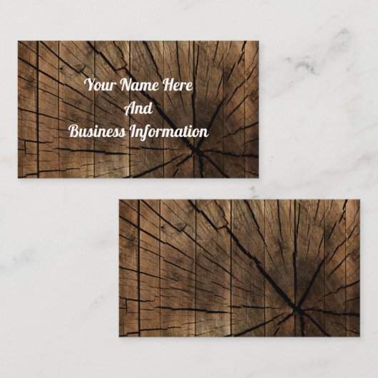 Rustic Wood Visitekaartje (Voorkant / Achterkant)