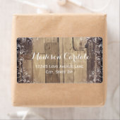 Rustic Wood Vlaanderen Adresetiketten Etiket (Insitu)