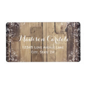 Rustic Wood Vlaanderen Adresetiketten Etiket (Voorkant)