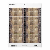 Rustic Wood Vlaanderen Adresetiketten Etiket (Full Sheet)