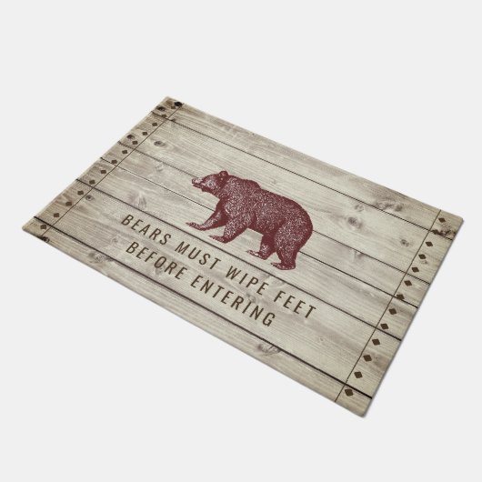 Rustic Wood Walking Beer Funny Quote Deurmat (Schuin)