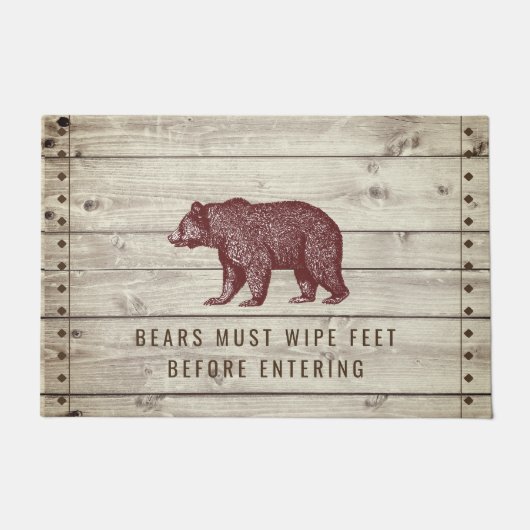 Rustic Wood Walking Beer Funny Quote Deurmat (Voorkant)