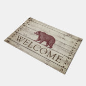 Rustic Wood Walking Beer Welkom Doormat Deurmat (Schuin)