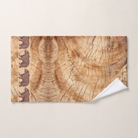 Rustic Wood Walking Beren Bad Handdoek (Handdoek)