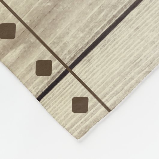 Rustic Wood Walking Moose Familienaam Fleece Deken (Hoek)